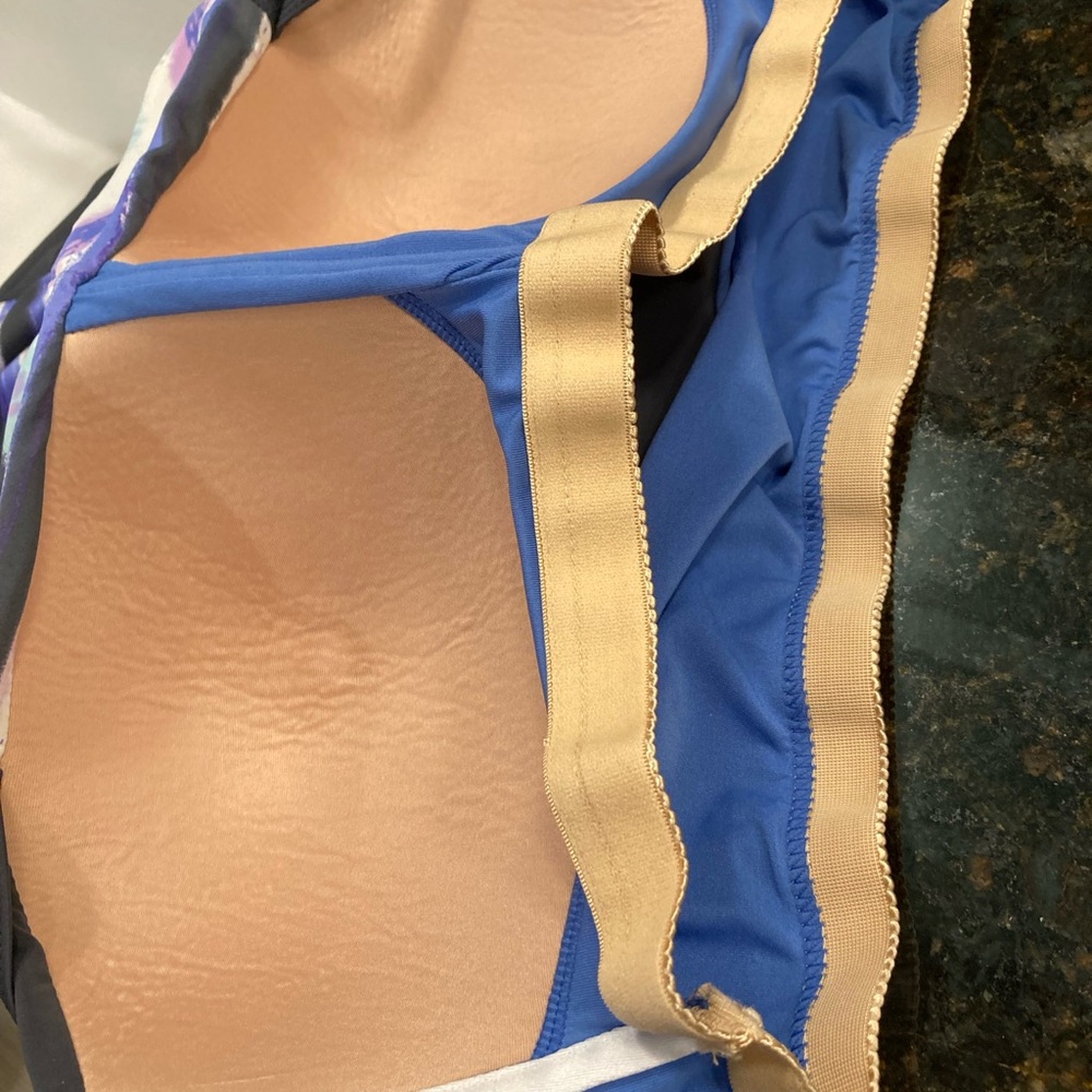 Free Country Blue Tankini 2X colorful with gray 20w/22w , never worn - Picture 10 of 10